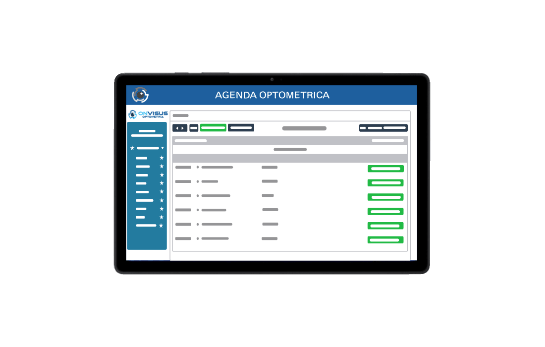 tablet agenda onvisus sistema optometria